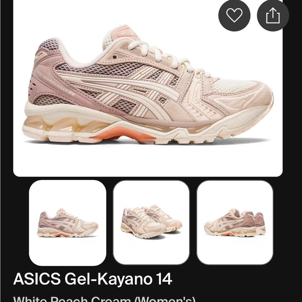 Asics Gel Keyano 14 -Cream and Pink Running Shoes